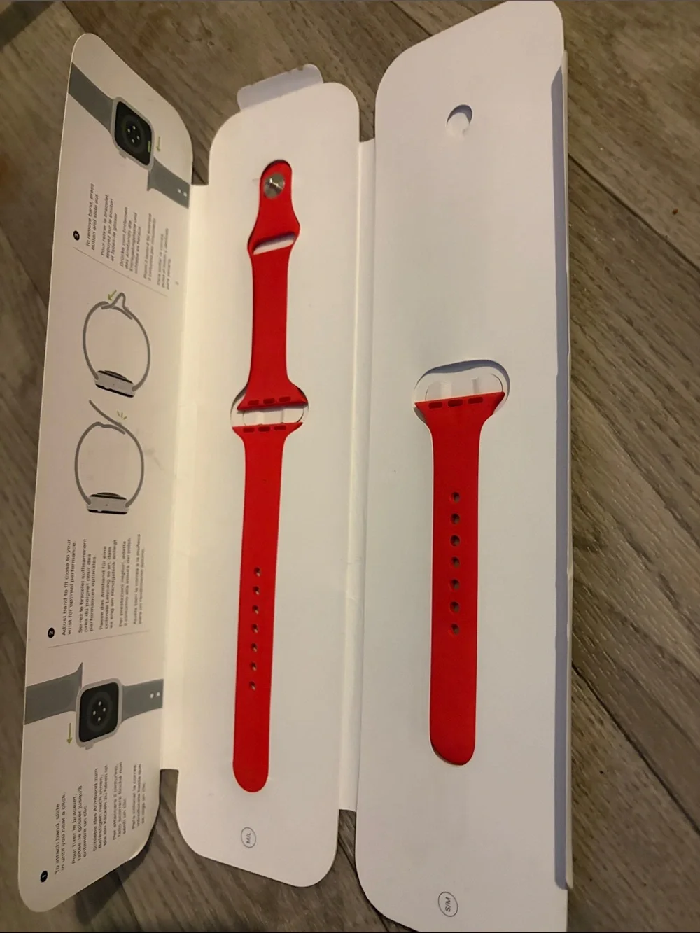 Red Silicone Watch Band for Smartwatches - Compatible Wearable Strap
